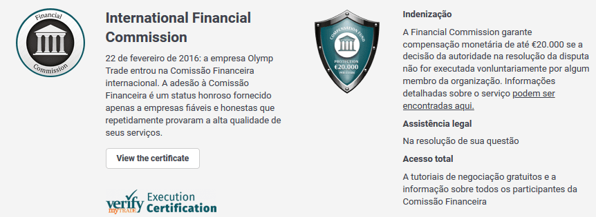Review Olymp Trade - Análise Completa e Atualizada 2 Financial Commission Internacional (FinaCom)